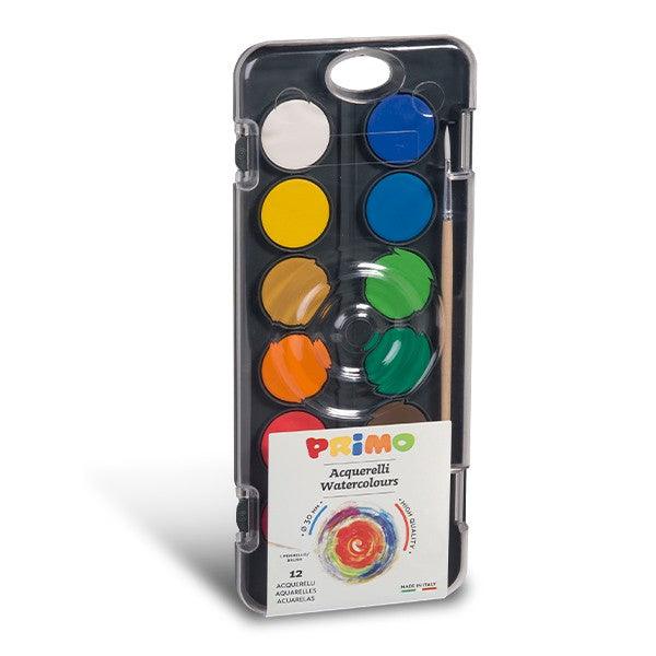 Paleta de Acuarelas Colores Básicos - Primo ¡Colores vibrantes para pequeños artistas!