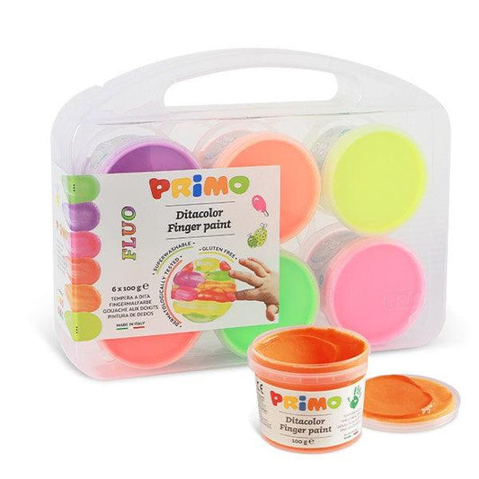 Pintura de Dedos Fluorescente - Primo ¡Haz que todo brille con cada trazo!
