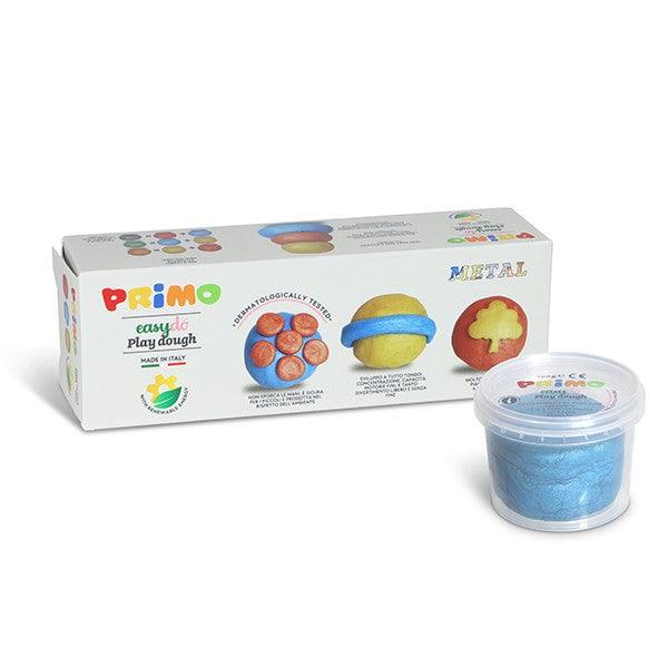 3 Botes de Plastilina Metalizados - Primo ¡Da rienda suelta a la creatividad!