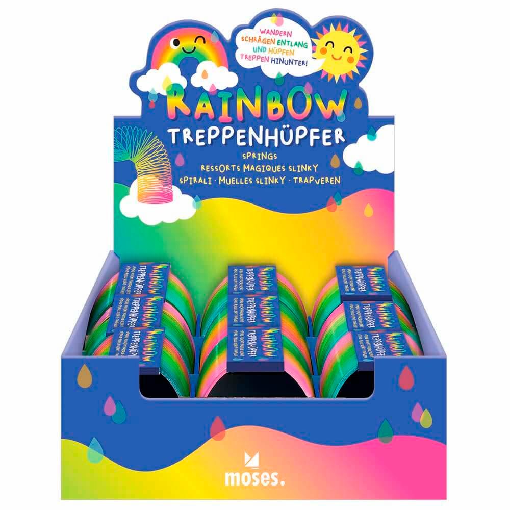 Muelle saltarín arcoiris - Moses: ¡Diversión que baja rodando!
