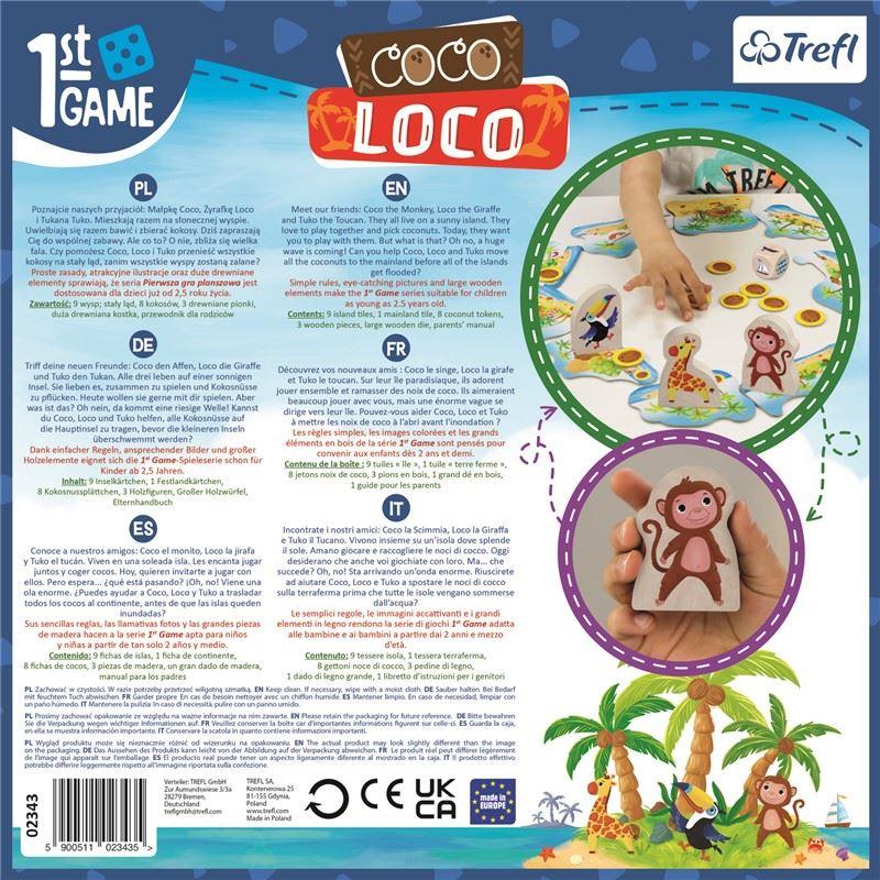 Coco Loco - 1st Game Atomo: ¡Traslada los cocos antes de que llegue la ola!