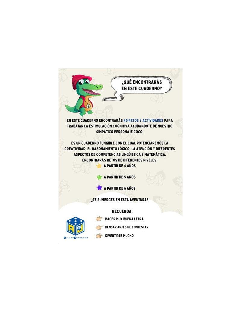 Cuaderno Estimulacion Cognitiva 4-6 años - Aula en juego: ¡Activa su mente jugando con Coco!