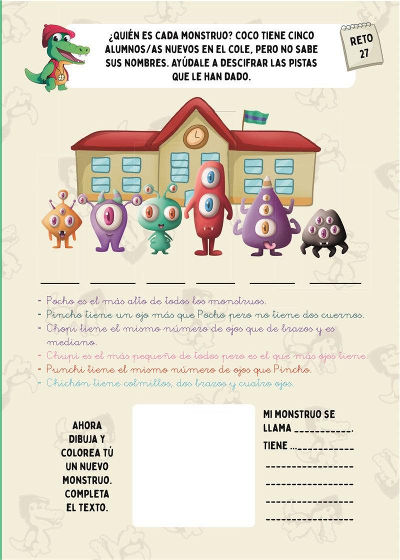 Cuaderno de Estimulacion Cognitiva de 8 - 10 años - Aula en juego: ¡Desafíos para mentes curiosas con Coco!