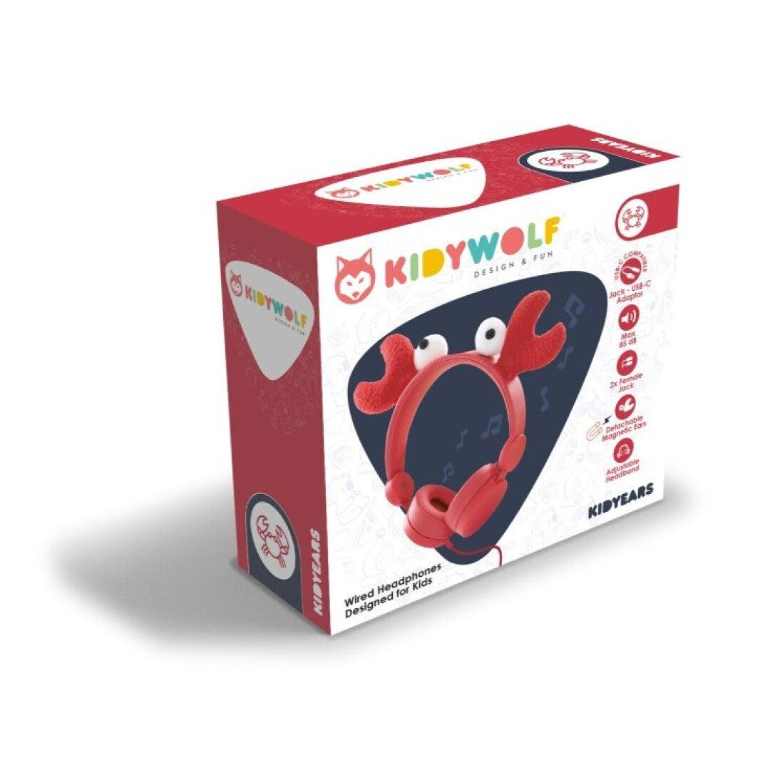 Cascos Auriculares Cangrejo Rojo - Kidyears ¡Diversión, seguridad y estilo en cada escucha!