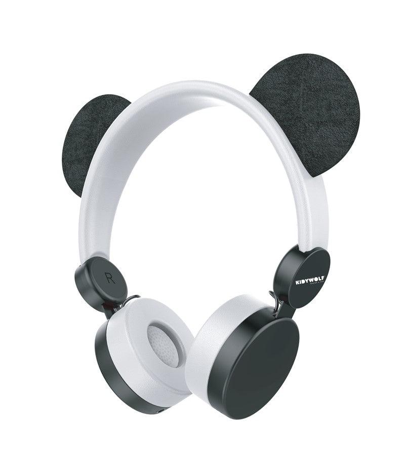 Cascos Auriculares Panda Blanco y Negro - Kidyears: Diversión, seguridad y estilo en cada nota.