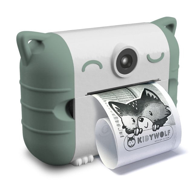 Camara de fotos instantánea Kidyprint Verde - Kidywolf: ¡Captura, imprime y crea sin tinta!