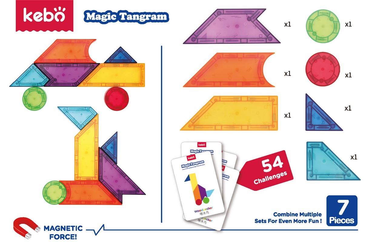 Magic Tangram 3D Imán - KebÖ: ¡Potencia tu creatividad y habilidades cognitivas!