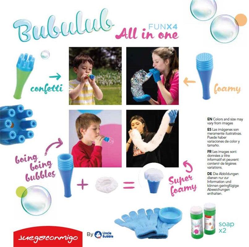 Bubulub All in One Fun x4: ¡Pompas, risas y mil formas de jugar!