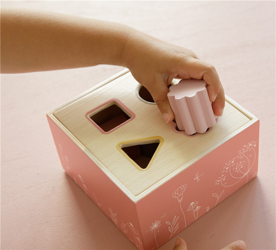 Encajable de Formas Rosa Flores - Little Dutch: ¡Un divertido desafío para los más pequeños!