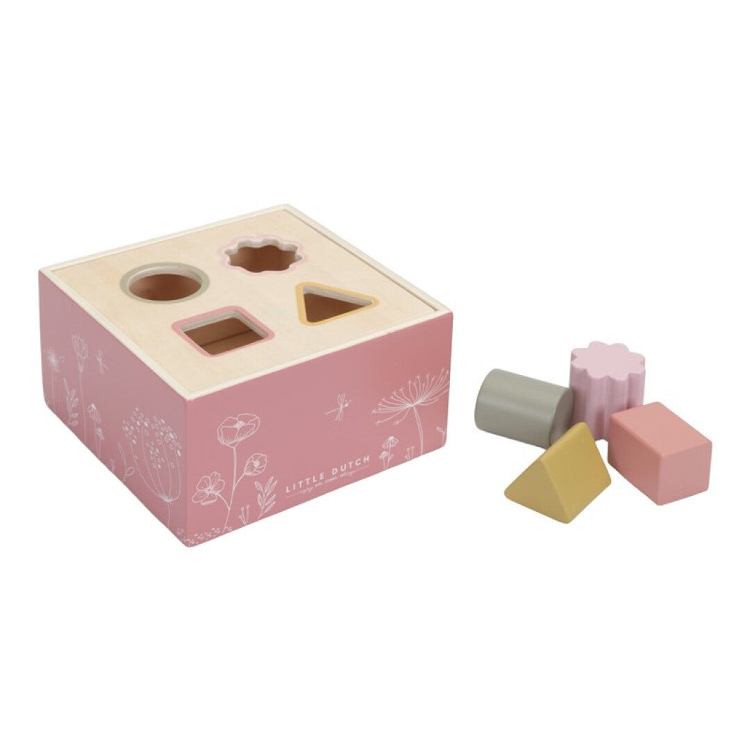 Encajable de Formas Rosa Flores - Little Dutch: ¡Un divertido desafío para los más pequeños!