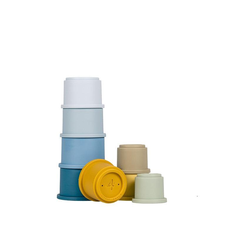 Cubos Apilables Baño Azules - Little dutch: ¡Diversión sin fin!