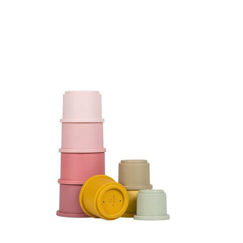 Cubos Apilables Baño Rosa - Little Dutch: ¡Diversión sin fin!
