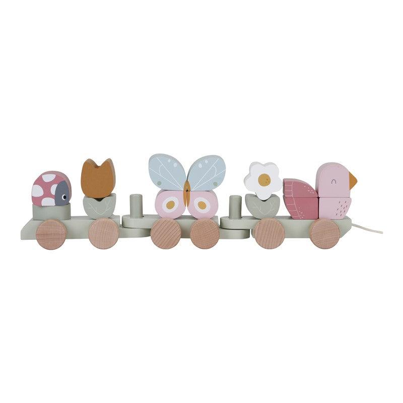 Tren Arrastre y Apilable mariposa y flores - Little Dutch: ¡Un viaje de diversión para tu bebé