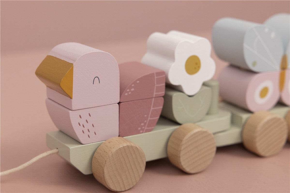 Tren Arrastre y Apilable mariposa y flores - Little Dutch: ¡Un viaje de diversión para tu bebé
