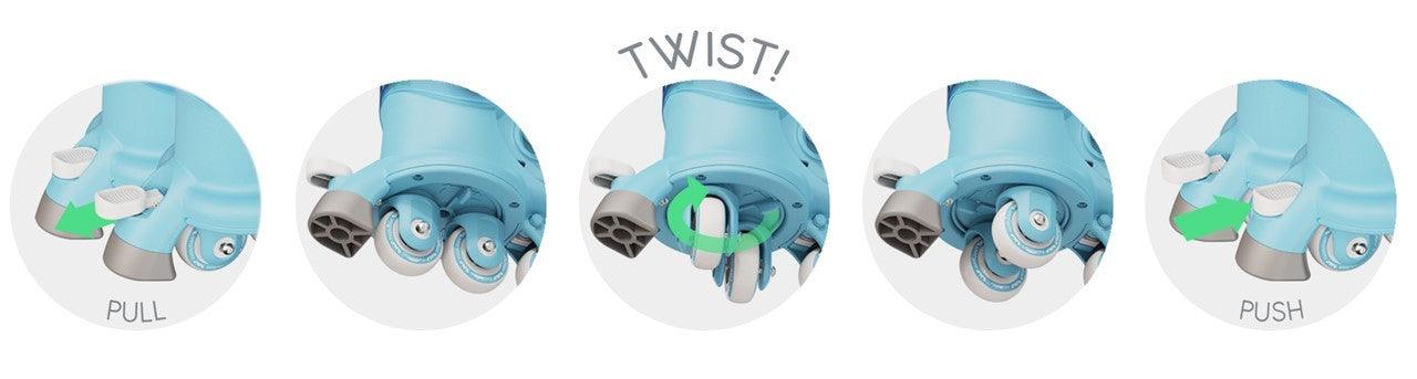 PATINES TWISTA Azul T.23-28 - Yvolution: ¡Aprender a patinar nunca fue tan fácil!