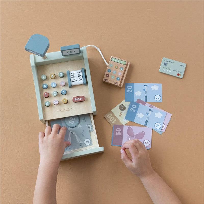 Caja registradora con escáner - Little Dutch: ¡Aprender a contar mientras juega a comprar!
