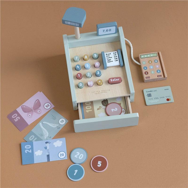 Caja registradora con escáner - Little Dutch: ¡Aprender a contar mientras juega a comprar!
