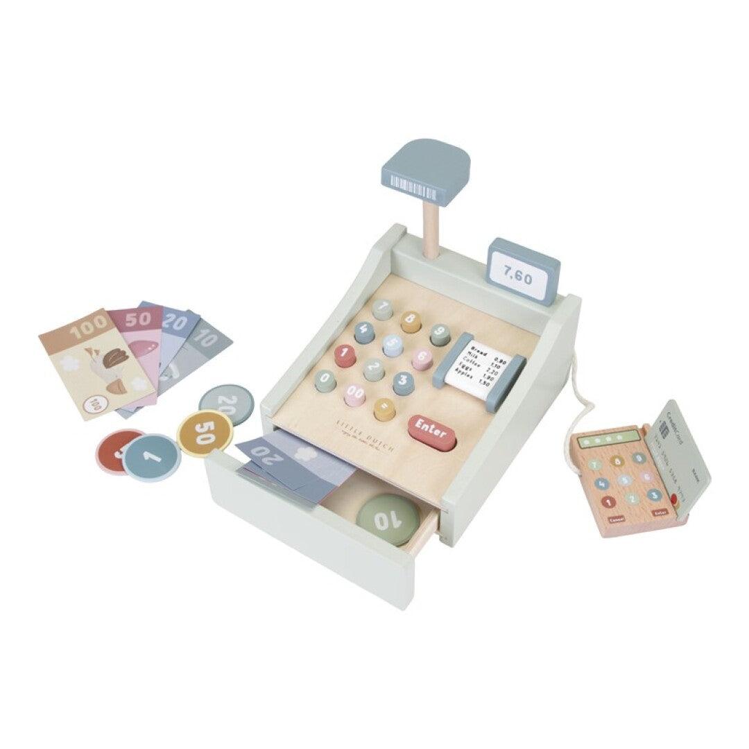 Caja registradora con escáner - Little Dutch: ¡Aprender a contar mientras juega a comprar!