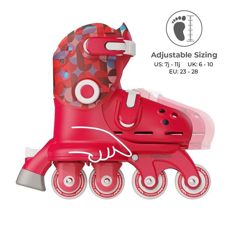 PATINES TWISTA Rojo T.23-28 - Yvolution: ¡Sus primeros pasos sobre ruedas con total seguridad!