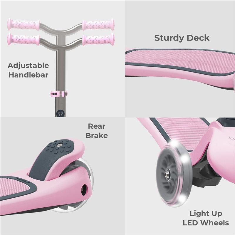 PATINETE AIR Rosa - Yvolution: ¡Brilla con cada paso que da!
