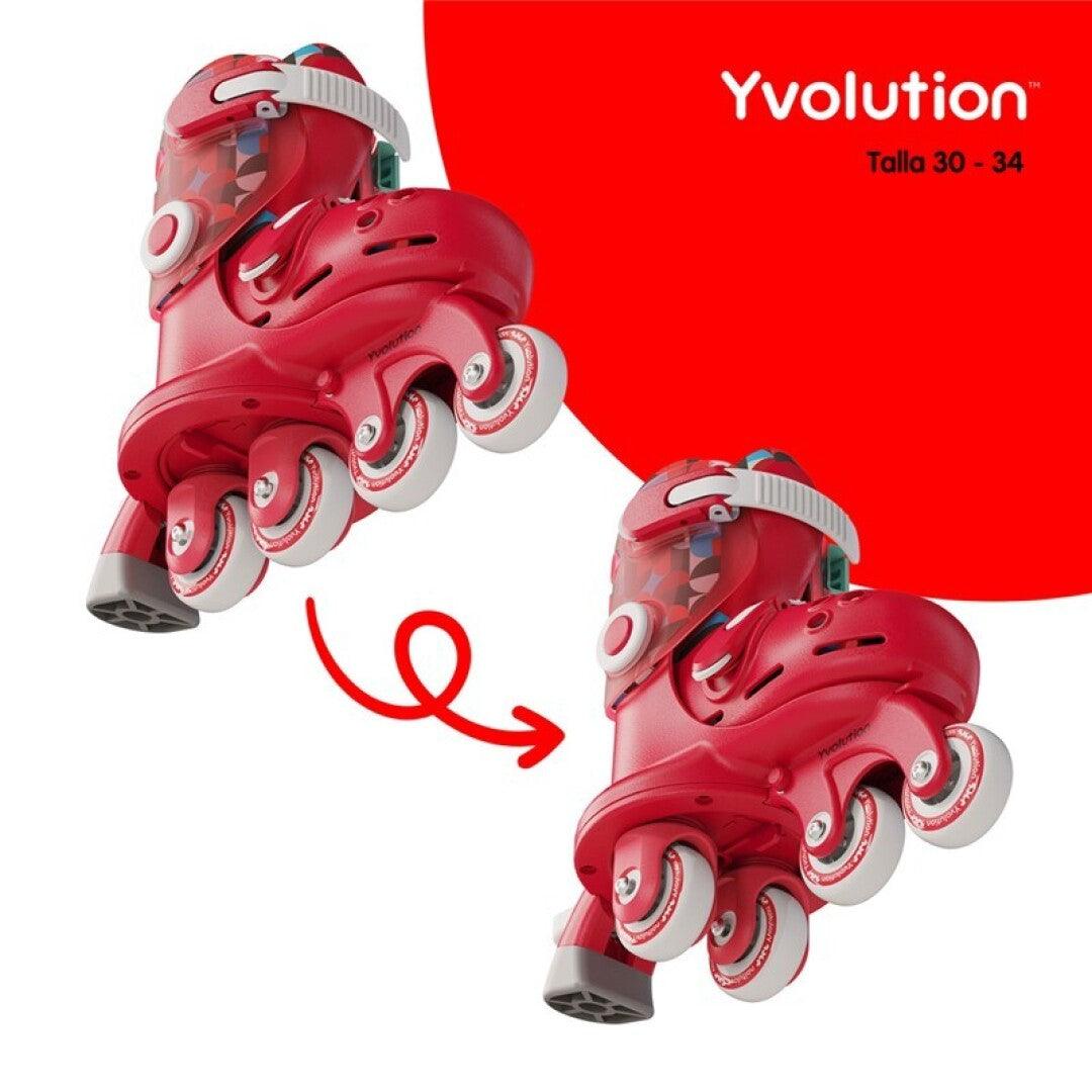 PATINES TWISTA Rojo T.30-34 - Yvolution: ¡El patín que evoluciona con tu peque!