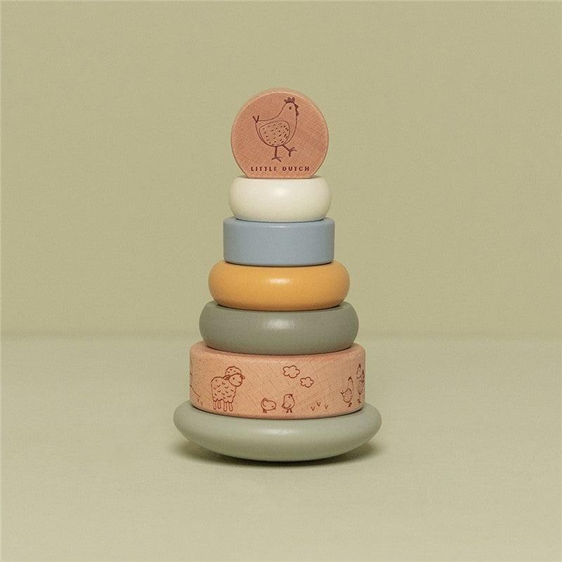 Anillos Apilables Balanceables Granja - Little Dutch: Desarrolla habilidades motrices