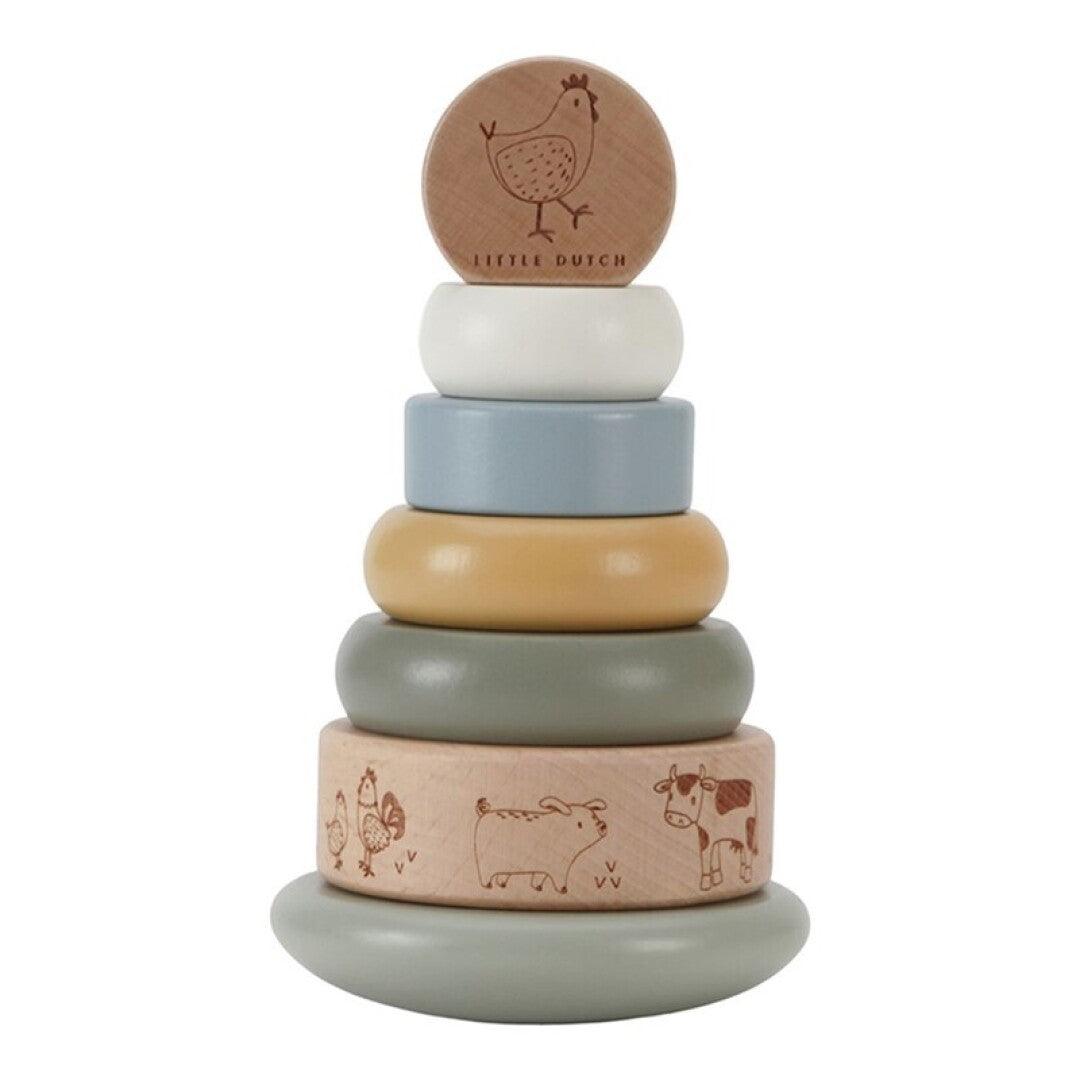 Anillos Apilables Balanceables Granja - Little Dutch: Desarrolla habilidades motrices