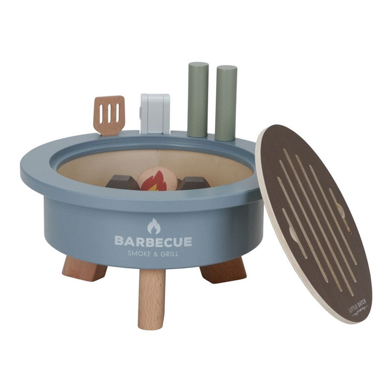 🍔 Set de barbacoa de madera Little Dutch – Juguete de cocina 🍢🔥