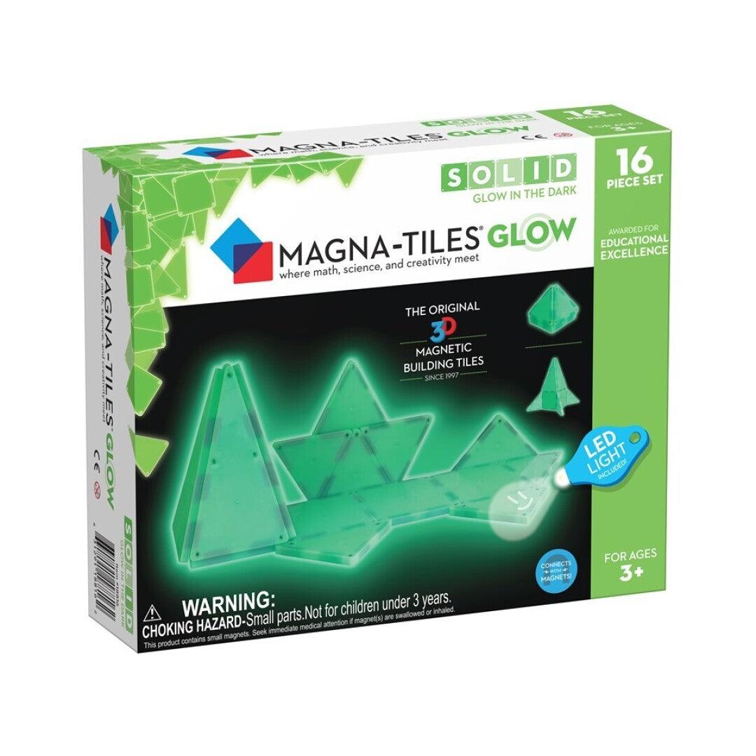 Set fluorescente 16 pcs - Magna Tiles ¡Haz que la creatividad de tus hijos brille incluso en la oscuridad!
