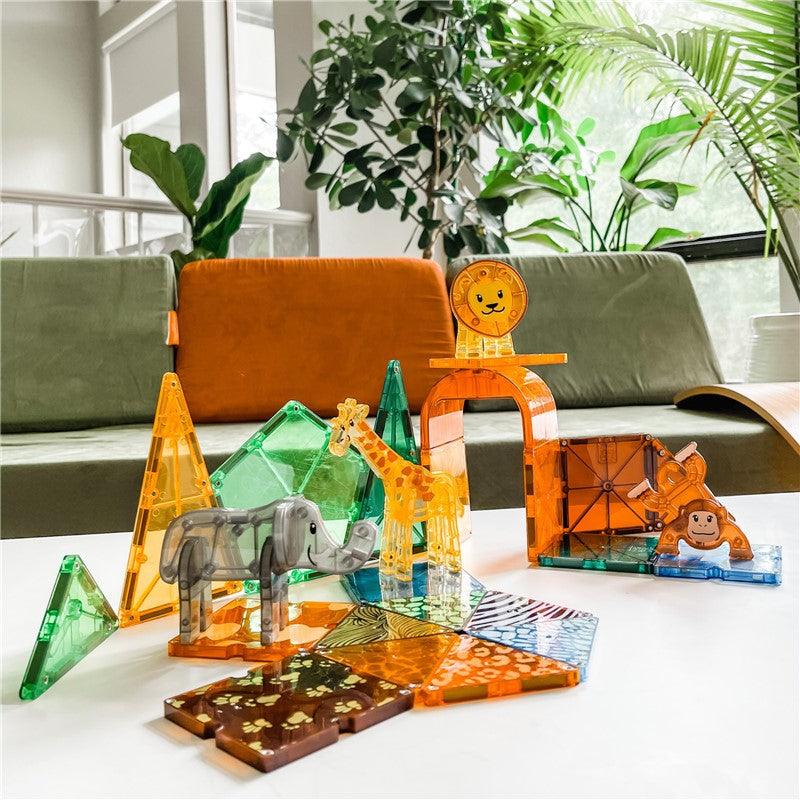 Set safari 25 pcs - Magna Tiles: ¡Construye tu propia sabana salvaje!