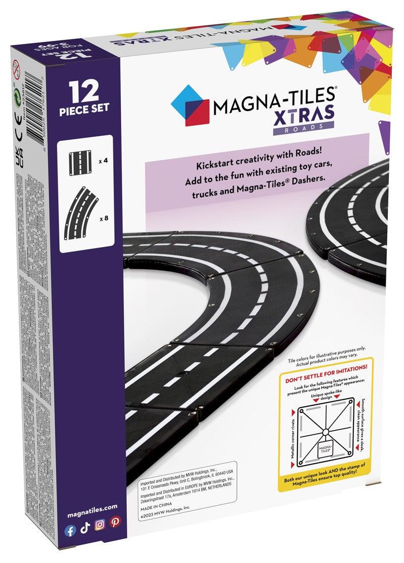 XTRA Roads set 12 pcs - Magna T: ¡Crea carreteras magnéticas para mil aventuras sobre ruedas!