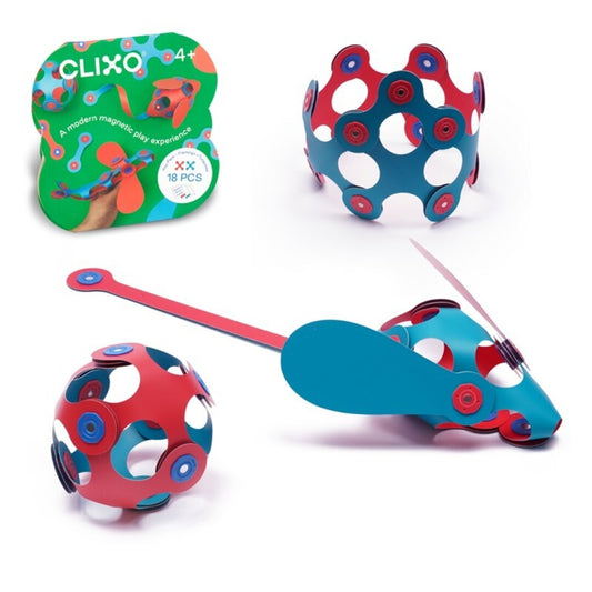 Clixo Itsy Pack - Flamingo/Turquesa: ¡La diversión magnética al alcance de tu mano!
