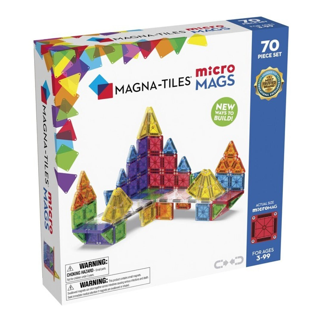 MAGNA-TILES® microMAGS 70 Piezas: ¡Descubre el poder de la construcción compacta y creativa!