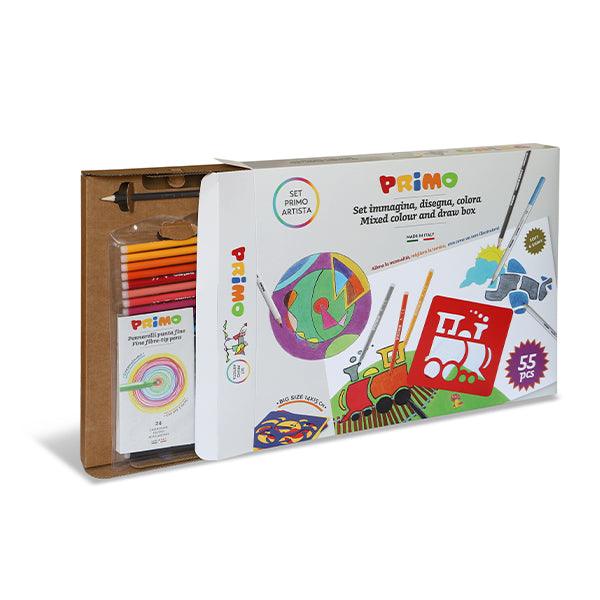 Set Imagina, Diseña y Colorea - Primo ¡Desarrolla la creatividad y el talento artístico de los más pequeños!