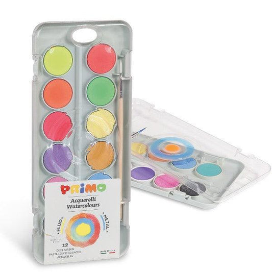 Acuarelas Fluo-Metal - Primo ¡Colores brillantes y vibrantes para despertar la creatividad!