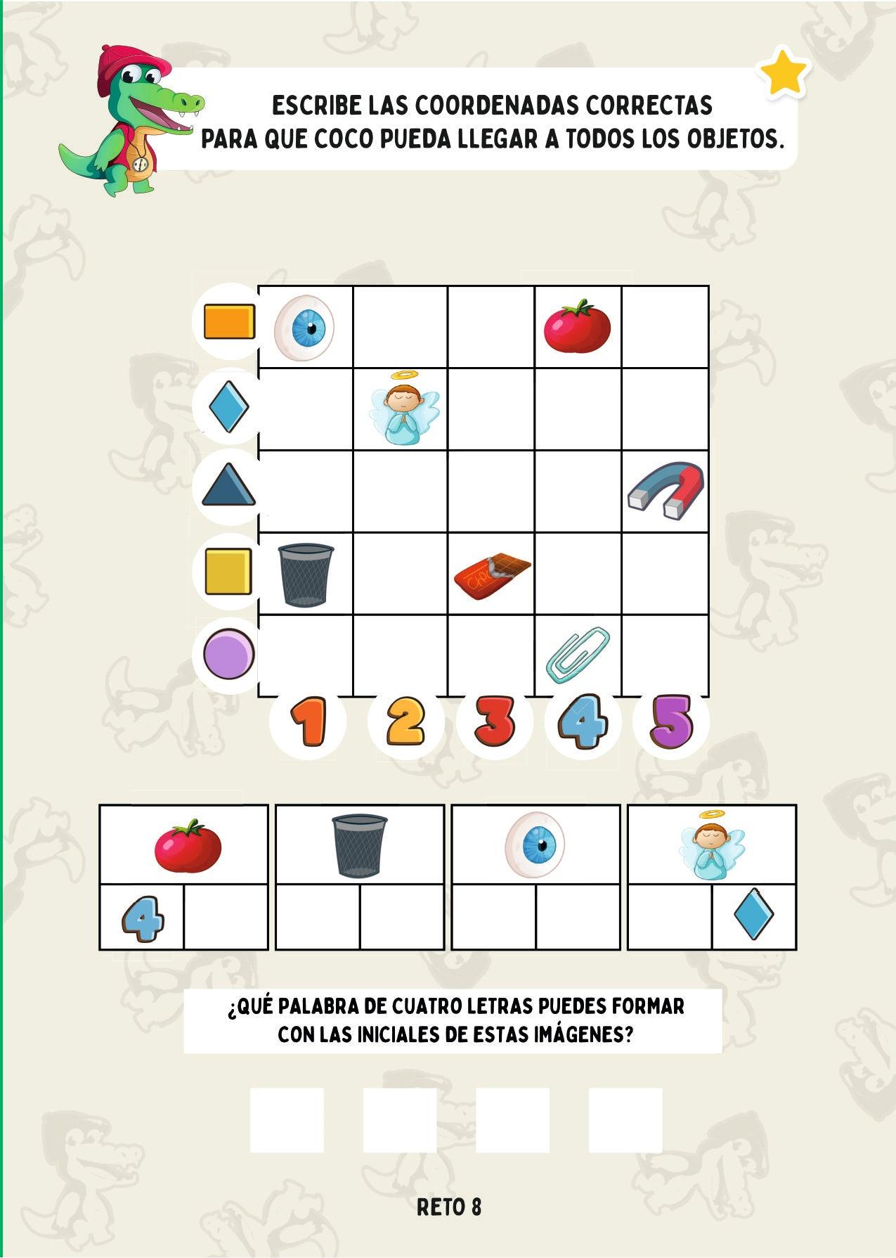 Cuaderno de Enriquecimiento Cognitivo 6-8 años - Aula en juego: ¡Reta su mente con Coco y hazla brillar!