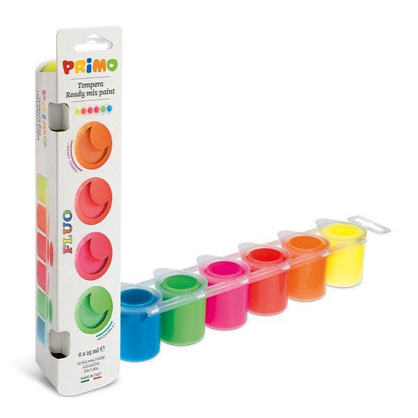 Tempera Fluo - Primo ¡Colores que hacen brillar tus creaciones con energía y alegría!