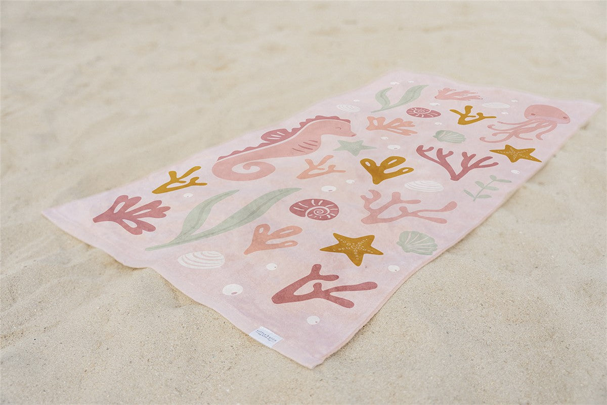 Toalla de playa Ocean Dreams rosa - Little Dutch