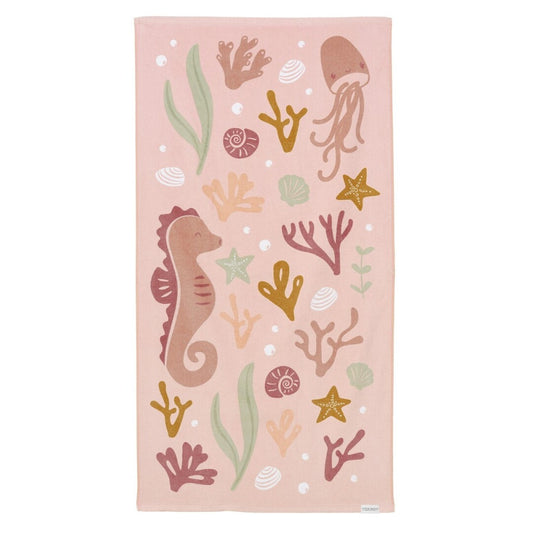 Toalla de playa Ocean Dreams rosa - Little Dutch