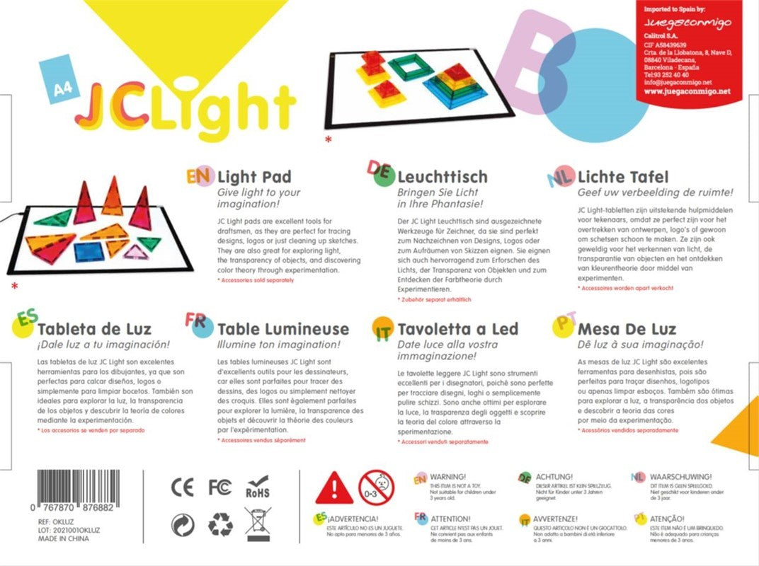 Tableta de luz A4 - Juegaconmigo