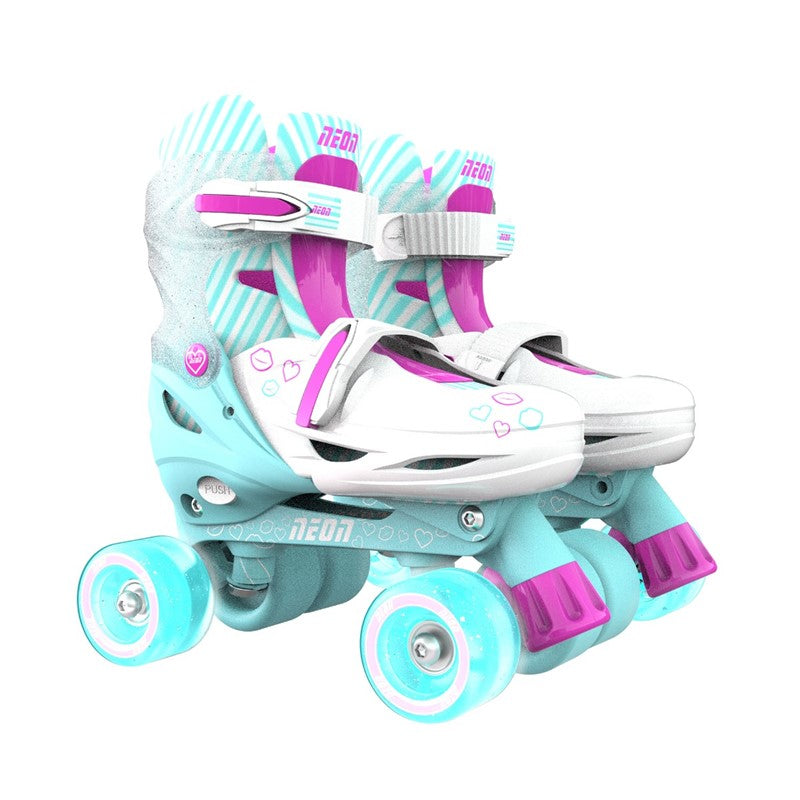 PATINES COMBO NEÓN TURQUESA ROSA T.30-33 - Yvolution