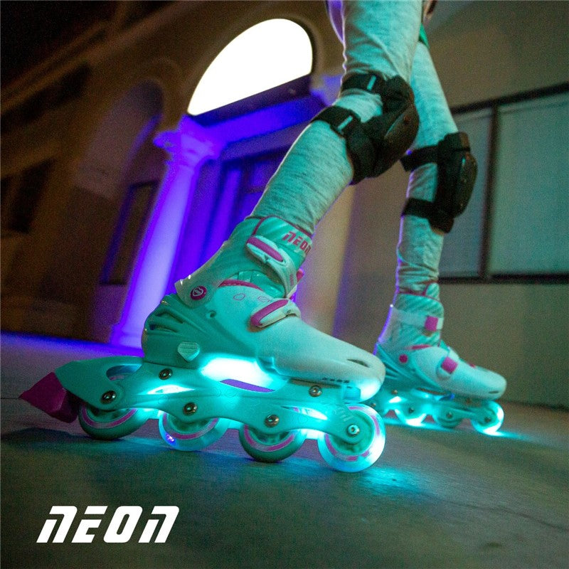 PATINES COMBO NEÓN TURQUESA ROSA T.30-33 - Yvolution