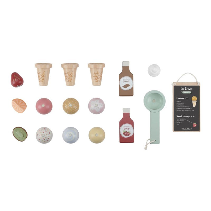 🍦 Puesto de helados de madera Little Dutch – Heladería de juguete 🍧🌈