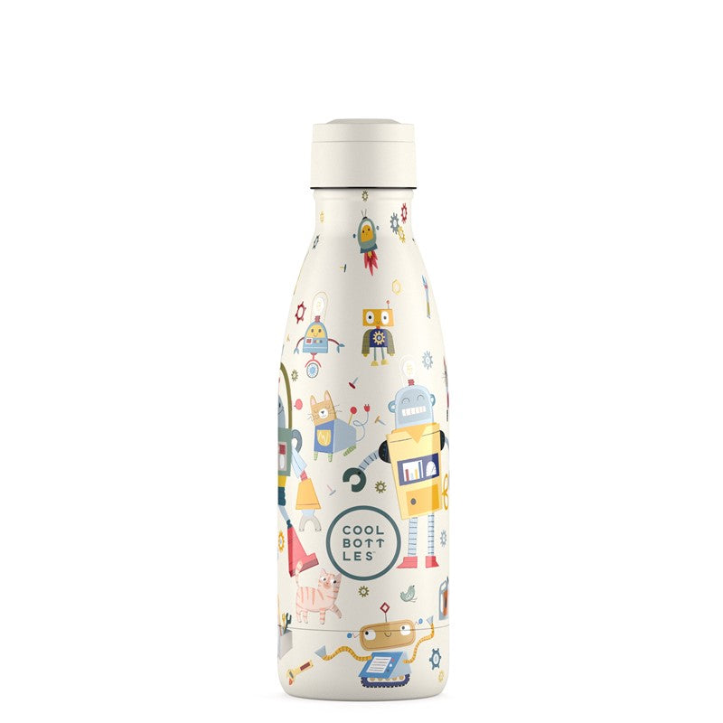 Botella de acero inoxidable Messy Robots 350 ml - Coolbottles