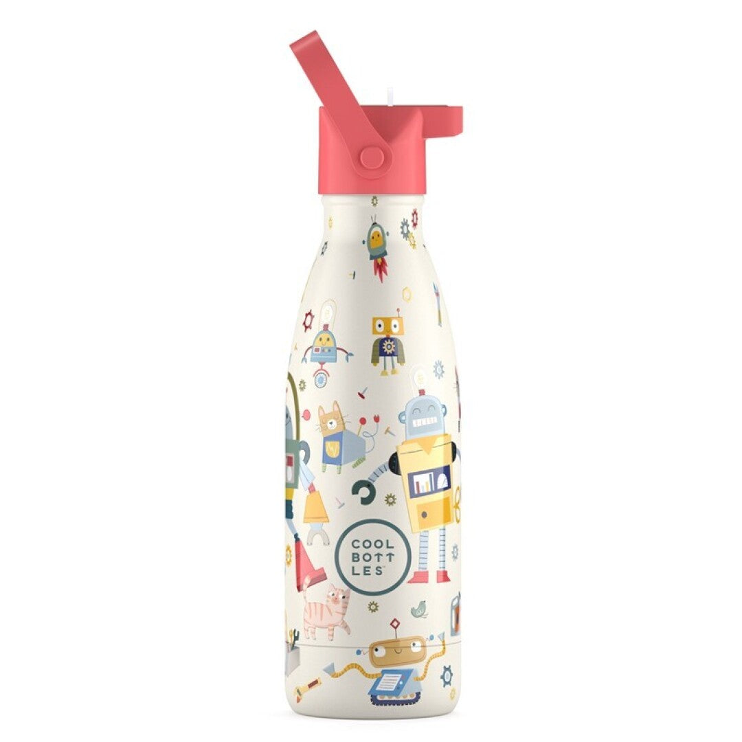 Botella de acero inoxidable Messy Robots 350 ml - Coolbottles