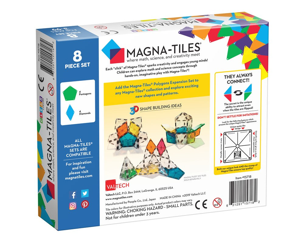 Set Extras poligonos 8 pcs - Magna Tiles