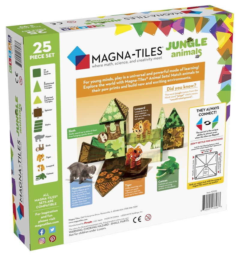 Set animales de la jungla 25 piezas - Magna Tiles