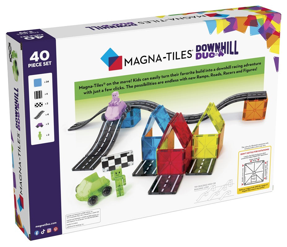 Rampas carreras Down Hill Duo 40 pcs - Magna Tiles